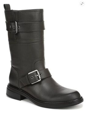 Naturalizer Latoya Mid Shaft Moto Boots Steel Grey Size 9